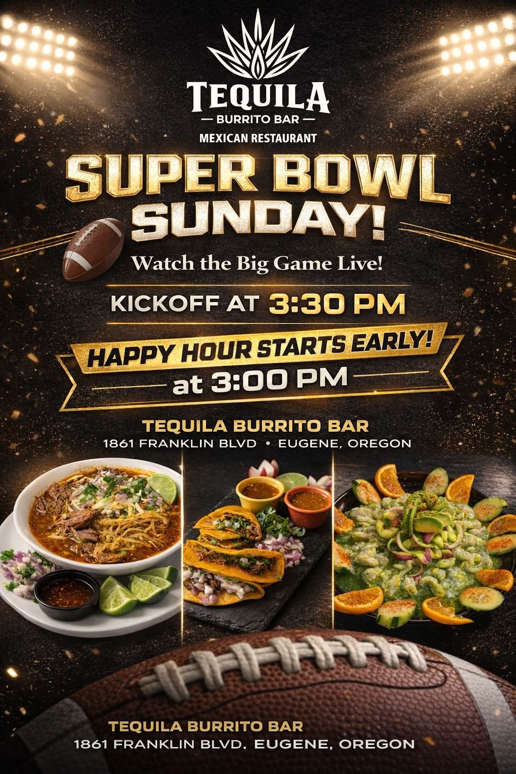 Super Bowl Sunday - with Mexican Food in Eugene